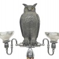 Vintage decorated lamp with owl ornement  - 2