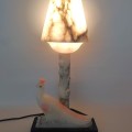 Lampe en marbre orné d'un oiseau  - 4