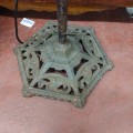Antique cast iron floor lamp. Unique lampshade. - 2