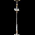 Lampe torchère décorée d'oiseaux en marbre (voir autres photos pour condition)  - 3