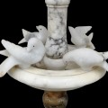 Lampe torchère décorée d'oiseaux en marbre (voir autres photos pour condition)  - 5