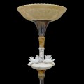 Lampe torchère décorée d'oiseaux en marbre (voir autres photos pour condition)  - 1