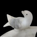 Lampe torchère décorée d'oiseaux en marbre (voir autres photos pour condition)  - 7