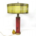 Lampe vintage 1950 avec ballerine et abat-jour original - 2