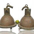Lampes projecteurs de bateau en cuivre et laiton  - 3