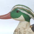 Vintage wooden duck hunting decoy by Pâul-Émile Lacombe - 2