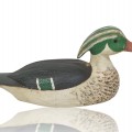 Vintage wooden duck hunting decoy by Pâul-Émile Lacombe - 4
