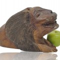 Wooden carved lion sculpture  - 3