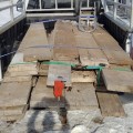 Lot de bois, ancien plancher en madriers de pin  - 5