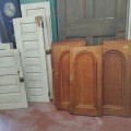 Lot of antique wooden cupboard doors  - 2