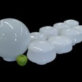 Lot d'anciens globes ''milkglass'' en verre de lait, abat-jours de luminaires - 2