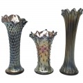 Lot de vases, verre carnaval, vaisselle de collection  - 1
