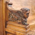 Magnifique banc d'entrée ornementé d'anges - 10
