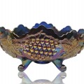 Beautiful Grape & cable carnival glass bowl  - 1