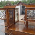 Antique oak sideboard cabinet - 12