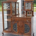 Antique oak sideboard cabinet - 6