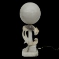 Stellar antique marble lamp with birds ornements - 1