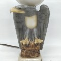 Vintage marble lamp with eagle ornement  - 2