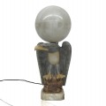 Vintage marble lamp with eagle ornement  - 1