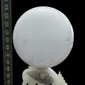 Veru nice antique marble lamp and pedestal with birds ornement  - 5
