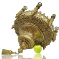 Exceptionnelle lampe de sanctuaire en laiton - 2
