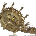 Exceptionnelle lampe de sanctuaire en laiton - 3