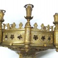 Exceptionnelle lampe de sanctuaire en laiton - 8