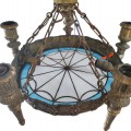 Very nice antique brass lighting fixture  - 3