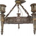 Very nice antique brass lighting fixture  - 5