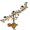 Antique brass candlesticks - 3