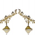 Antique brass candlesticks - 1