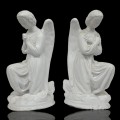 Magnifique paire d'ange en ciment statues religieuses - 1