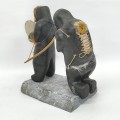 Nice Inuit stone sculpture, Chant de la gorge, Hudson Bay  - 4