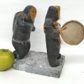Nice Inuit stone sculpture, Chant de la gorge, Hudson Bay  - 5