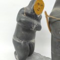 Nice Inuit stone sculpture, Chant de la gorge, Hudson Bay  - 6