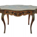 Antique marquetry table  - 12