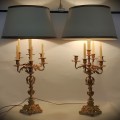 Magnifiques lampes chandeliers en laiton  - 2