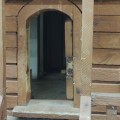 Maison miniature en bois, toit mansardé, art populaire - 4