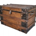 Antique restored trunk  - 1