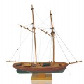 Two-mast sailboat model, fine details, nautical decor. - 3