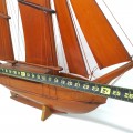 Wooden sailboat model, charming handcrafted look - 3