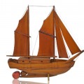 Wooden sailboat model, charming handcrafted look - 4