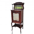 Antique record cabinet with mirror - 1