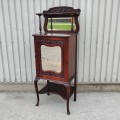 Antique record cabinet with mirror - 7