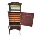 Antique record cabinet with mirror - 10