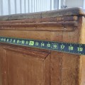 Antique pine buffet, multi panels, square nails assembly  - 6