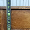 Antique pine buffet, multi panels, square nails assembly  - 7