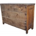 Antique pine buffet, multi panels, square nails assembly  - 9