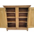 Meuble buffet antique en pin, haut d'armoire 2 corps ayant été restauré en bahut  - 4
