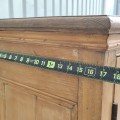 Meuble buffet antique en pin, haut d'armoire 2 corps ayant été restauré en bahut  - 7